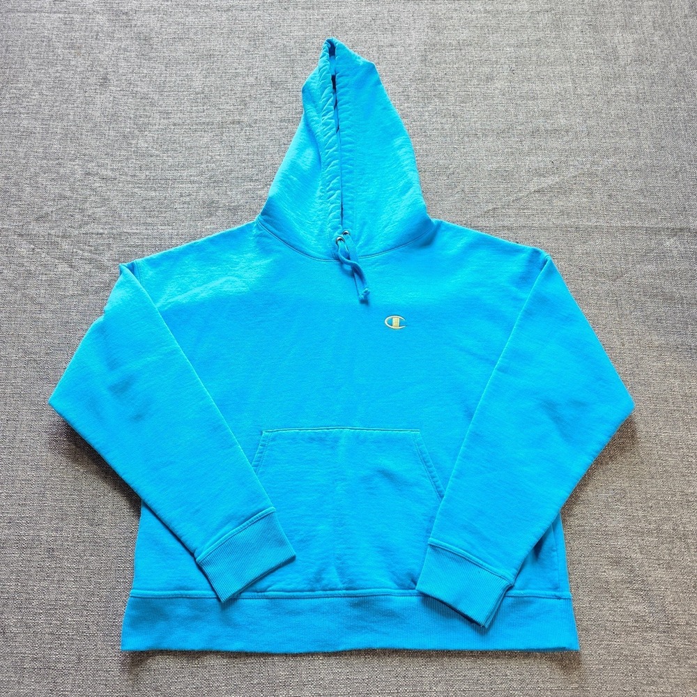 Champion Hoodie Mens Large Blue Small Logo‎ Athleticwear